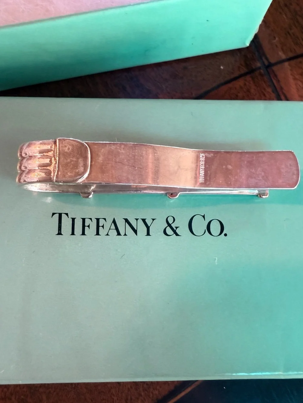 Tiffany & Co vintage sterling silver and gold unisex money clip